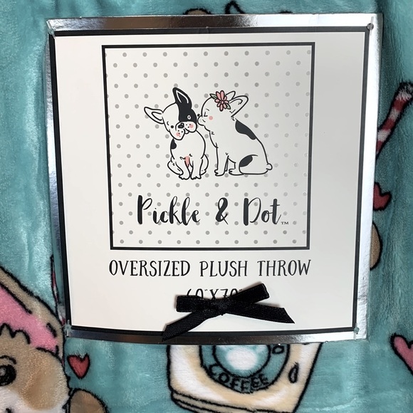 Pickle & Dot Corgi Corgiccino Oversized Plush Throw 60” x 70” NEW! - Picture 4 of 6